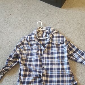 Men's Blue Plaid Shirt